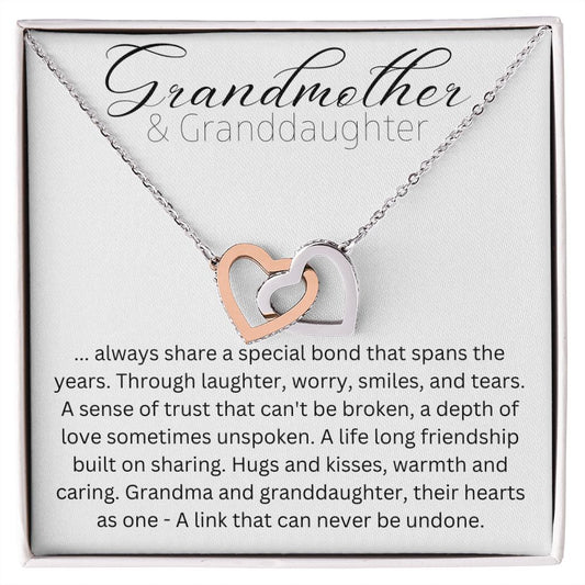 Grandmother & Granddaughter | Special Bond | Interlocking Hearts Necklace