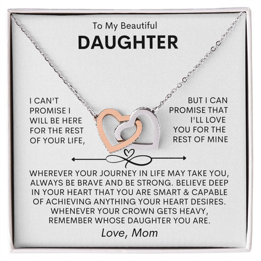 To My Daughter | Eternity | Interlocking Hearts Necklace