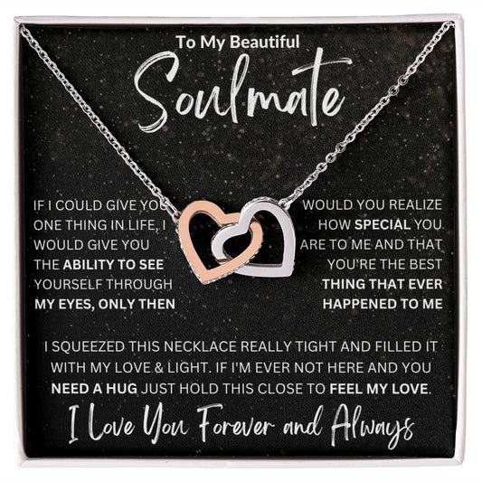 To My Beautiful Soulmate | The Best | Interlocking Hearts Necklace