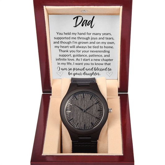 To Dad | Blessed Daughter | Wooden Watch