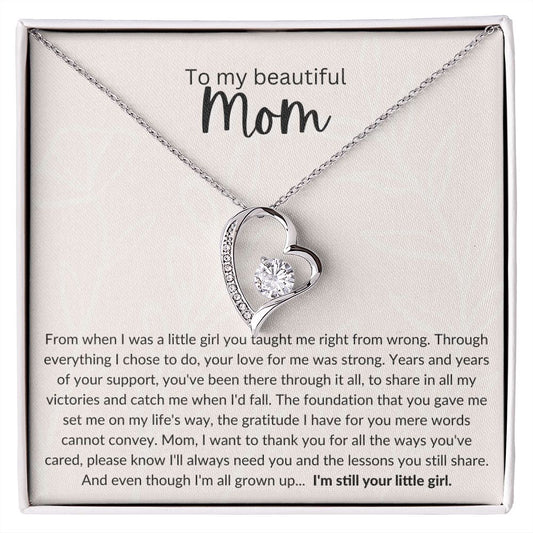 To My Beautiful Mom | When I Was Little | Forever Love Necklace