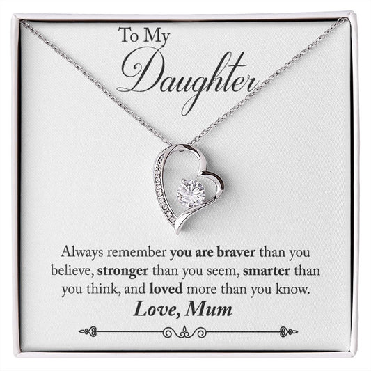 To My Daughter | Always Remember Love Mum | Forever Love Necklace