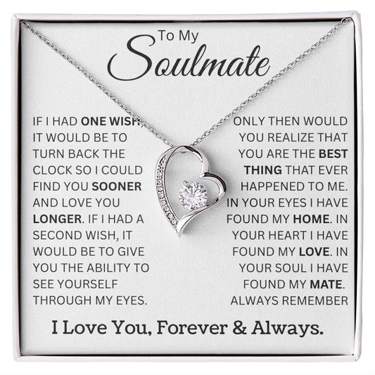 To My Soulmate | Forever & Always | Forever Love Necklace
