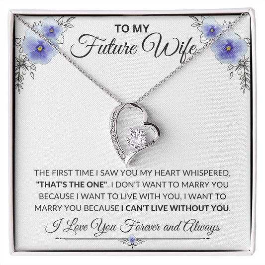 To My Future Wife | My Heart Whispered-PurpleFlower | Forever Love Necklace