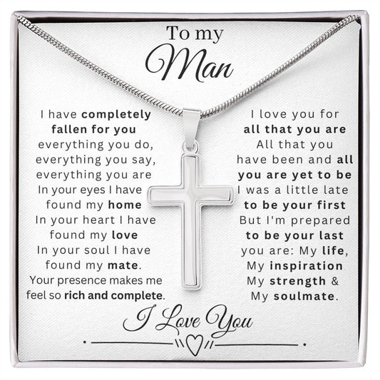To My Man | Completely Fallen | Cross Necklace
