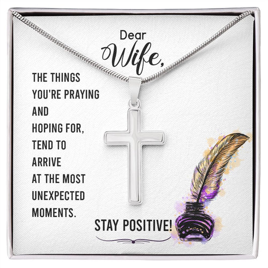 Dear Wife | The Things You're Praying | SS Cross Necklace