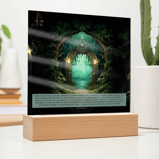 Mythical Path Plaque and LED Light