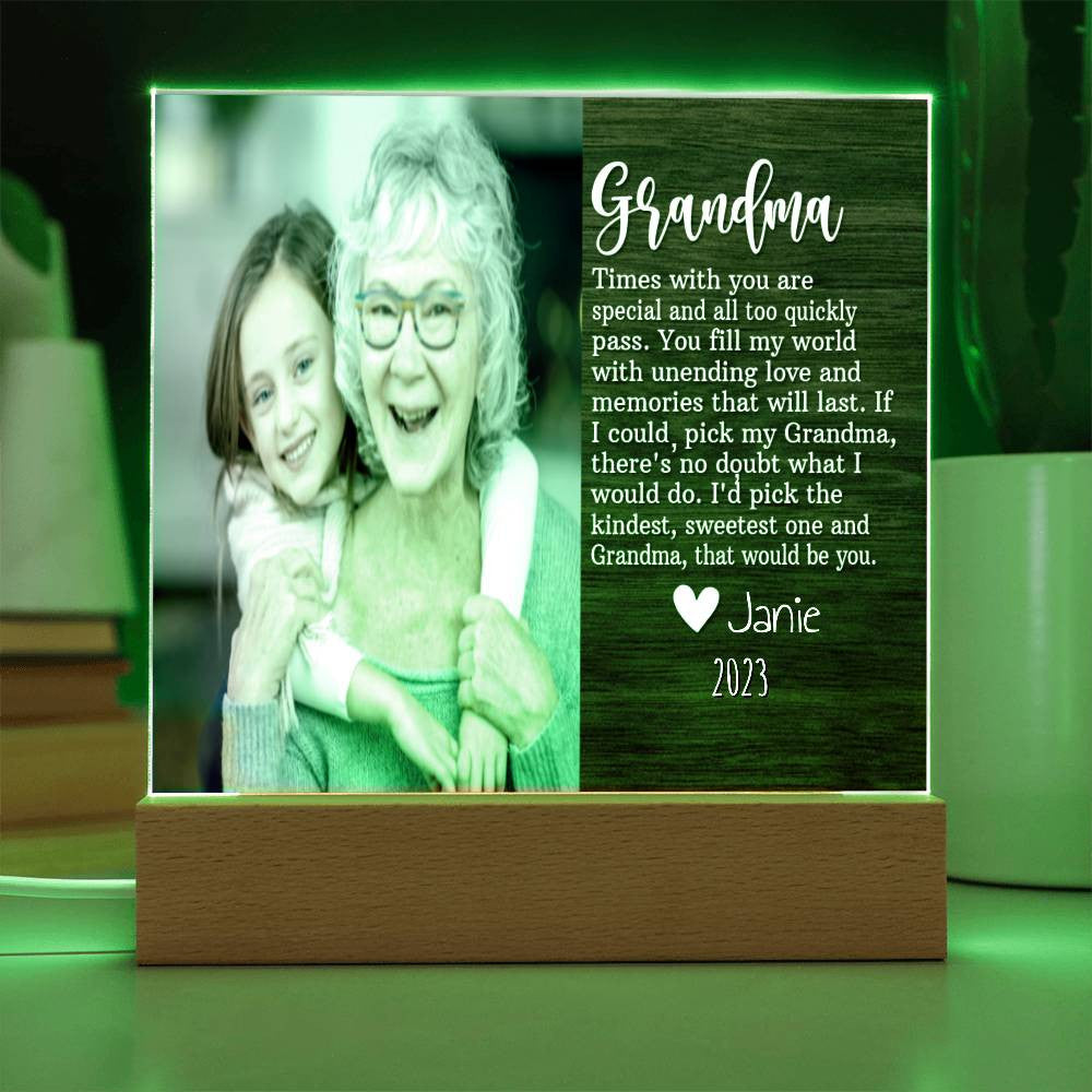 Personalized Grandma Acrylic Plaque and Ornament