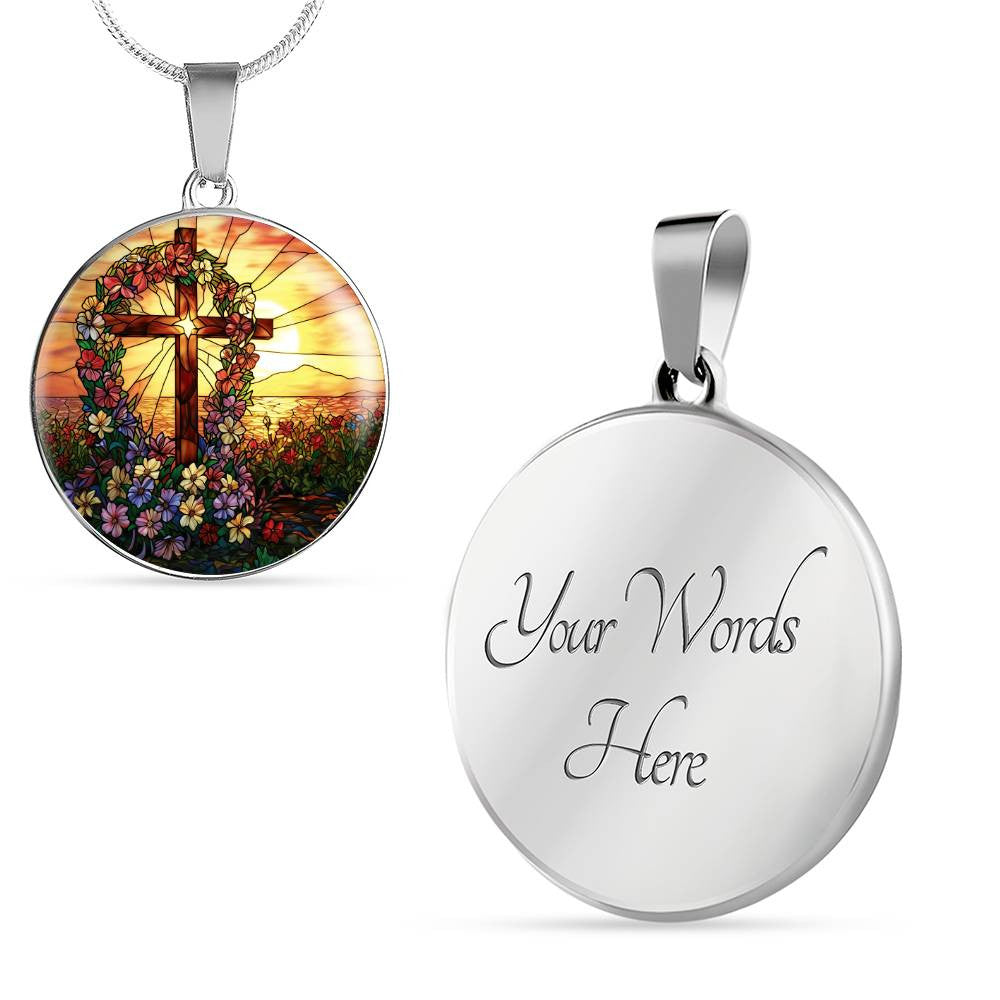 Personalized Good Friday Catholic Cross Necklace