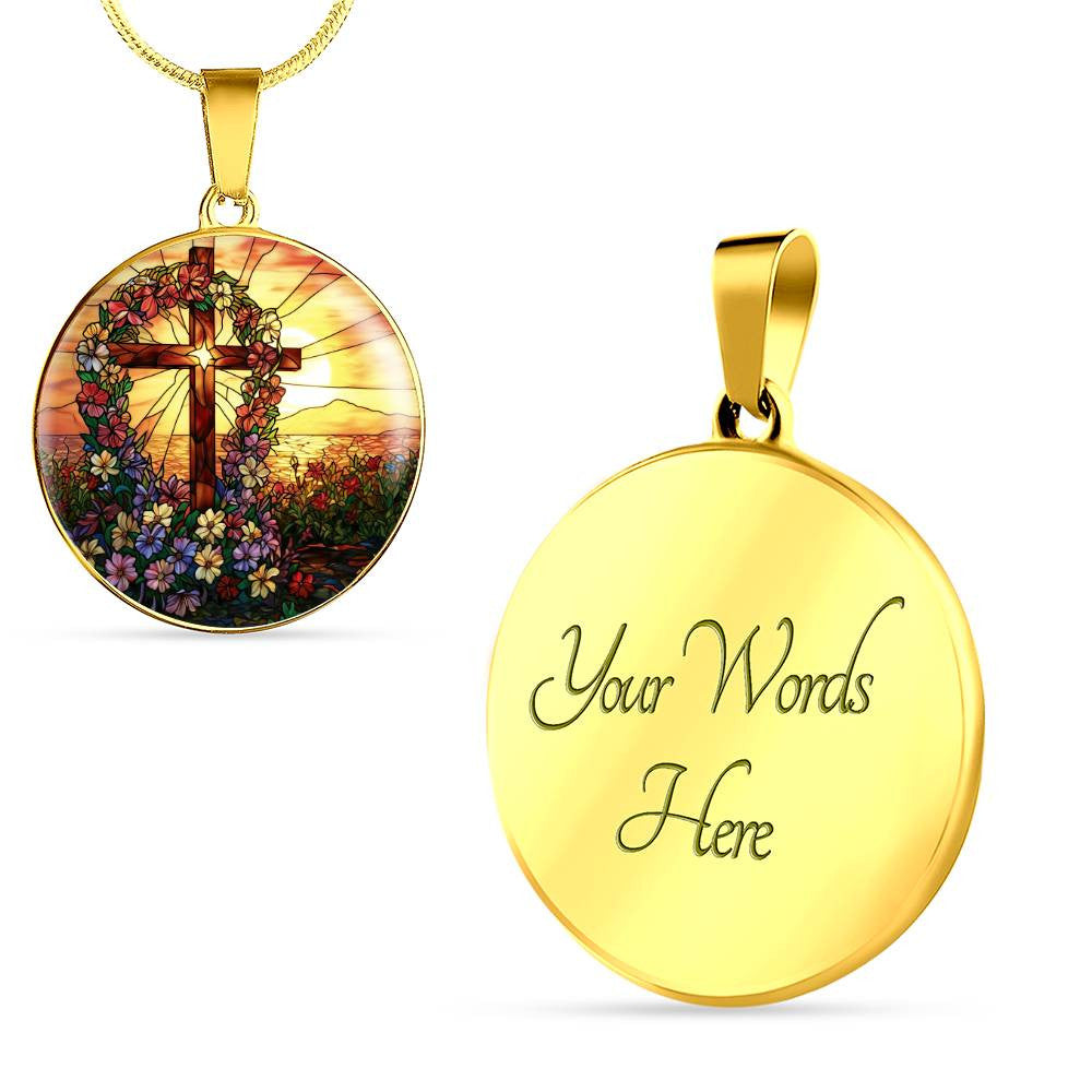 Personalized Good Friday Catholic Cross Necklace