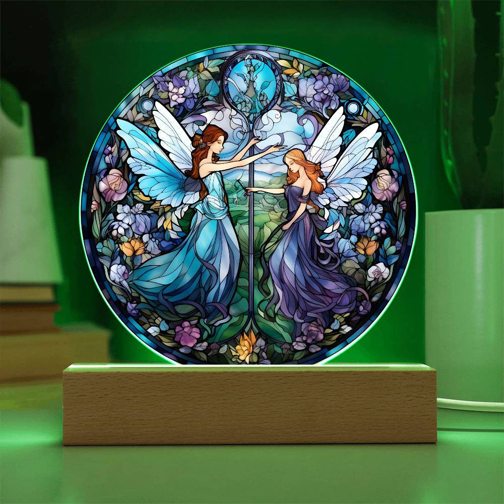 Personalized Fairy Stained Glass Night Light