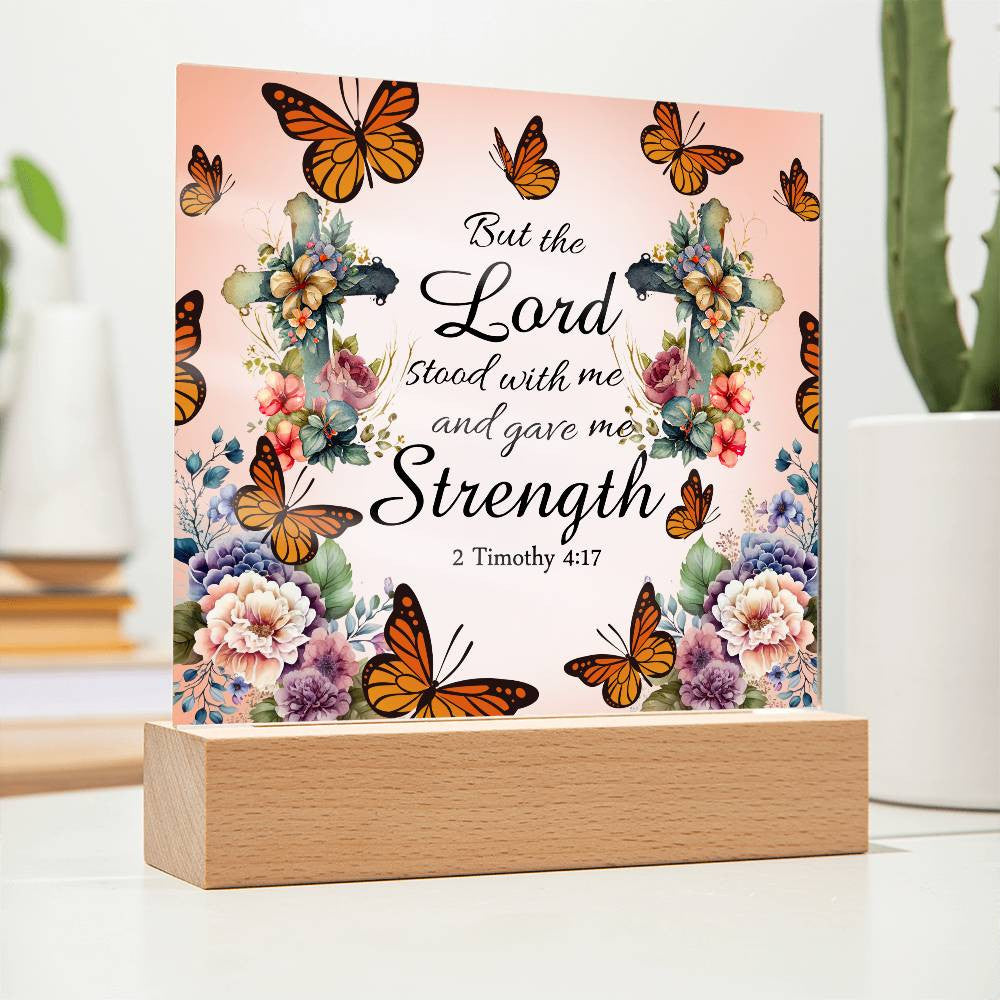 Religious Strength Acrylic Plaque