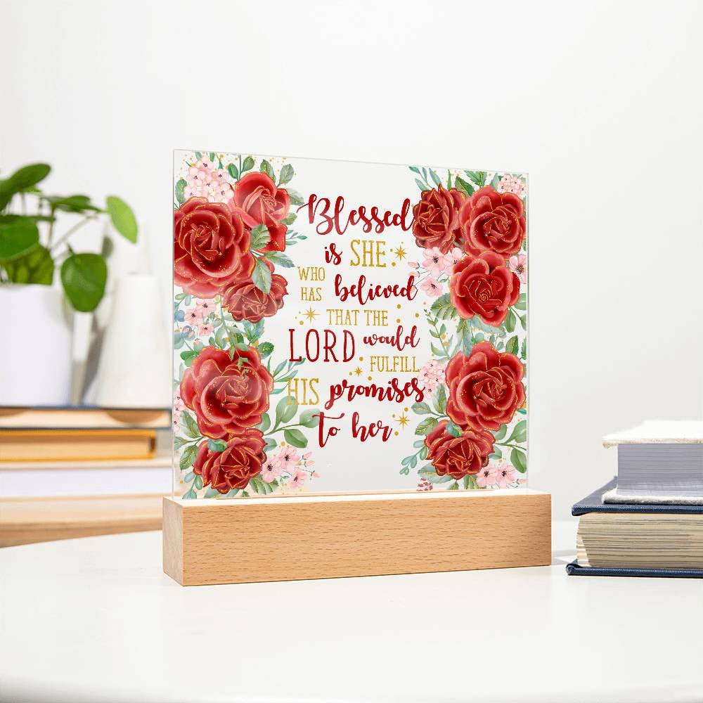 Floral Christian Acrylic Plaque