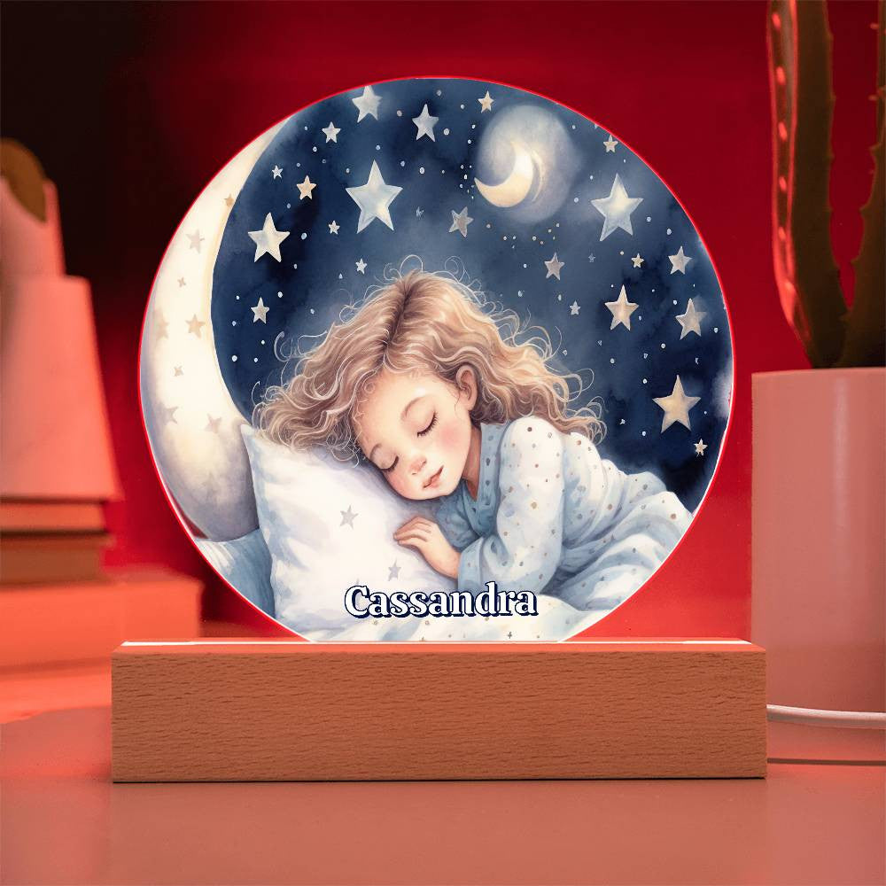 Personalized Stars and Moon Night Light