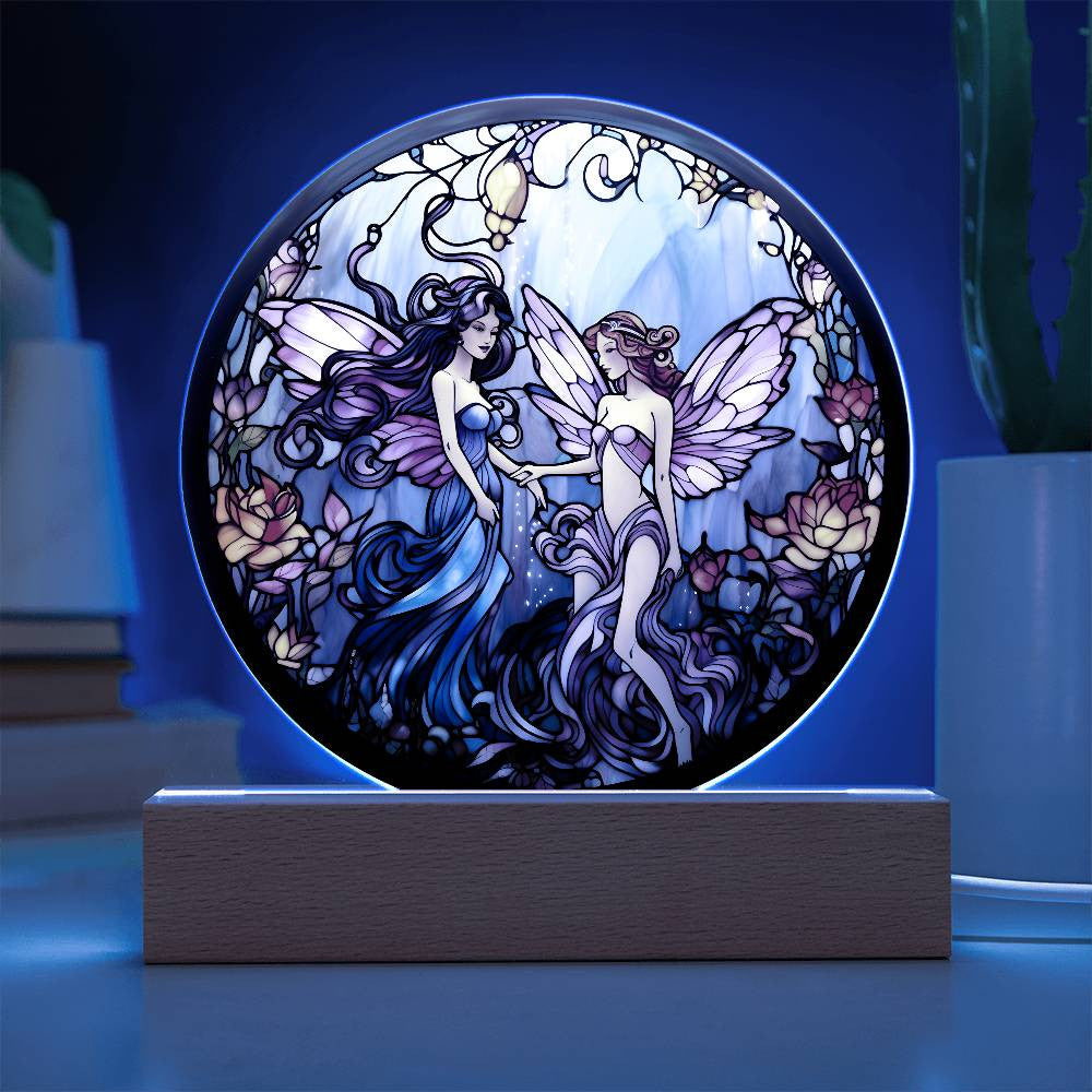 Personalized Stained Glass Fairy Night Light