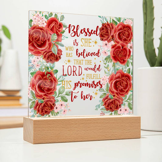 Floral Christian Acrylic Plaque