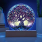 Stained Glass Style Tree of Life Plaque