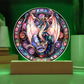 Dragon Stained Glass Style Plaque and Night Light