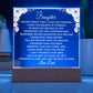 To My Daughter Love Dad Plaque