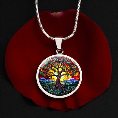 Tree of Life Stained Glass Keychain or Necklace