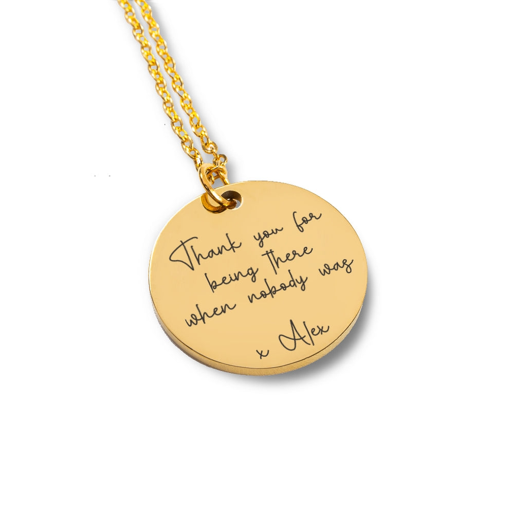 Custom Message Circle Necklace