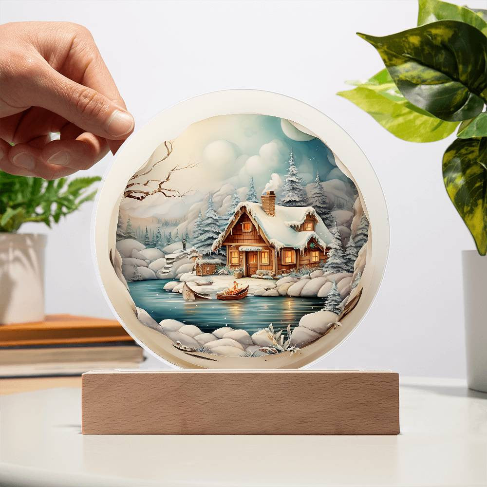 3D Winter Scenery Plaque and Ornament