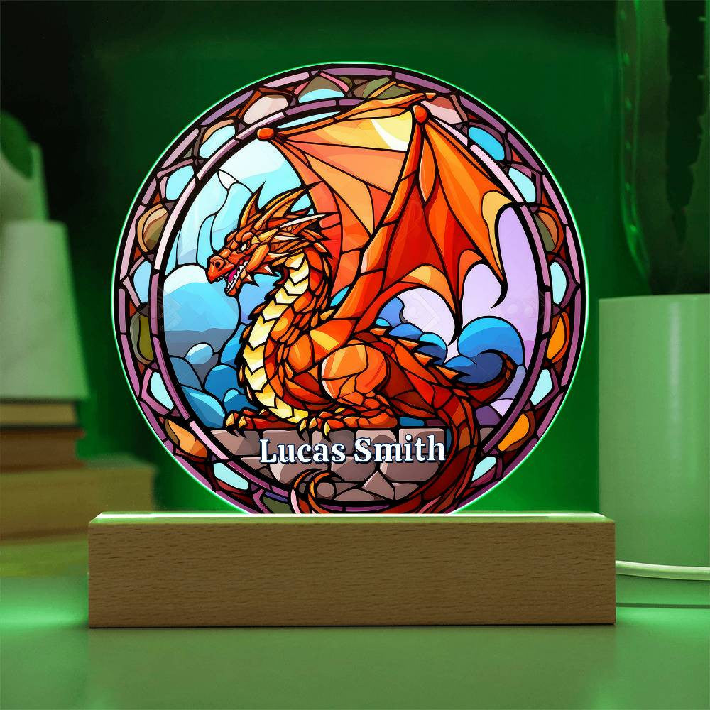 Personalized Dragon Plaque and Night Light