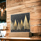 Black and Gold Christmas Trees Plaque