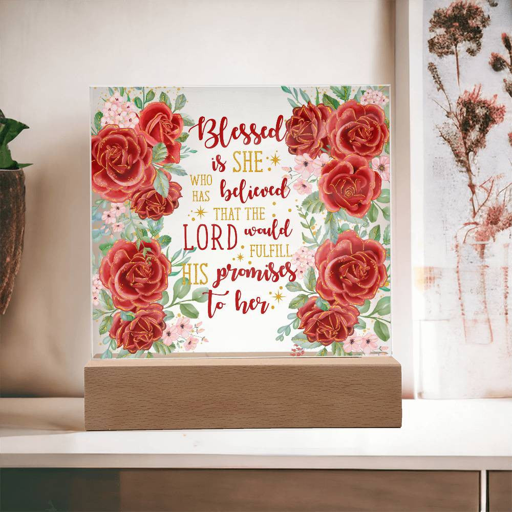 Floral Christian Acrylic Plaque