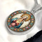 Personalized Faux Stained Glass Virgin Mary Necklace