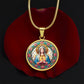 Floral Virgin Mary Necklace