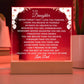 To My Daughter Love Dad Plaque