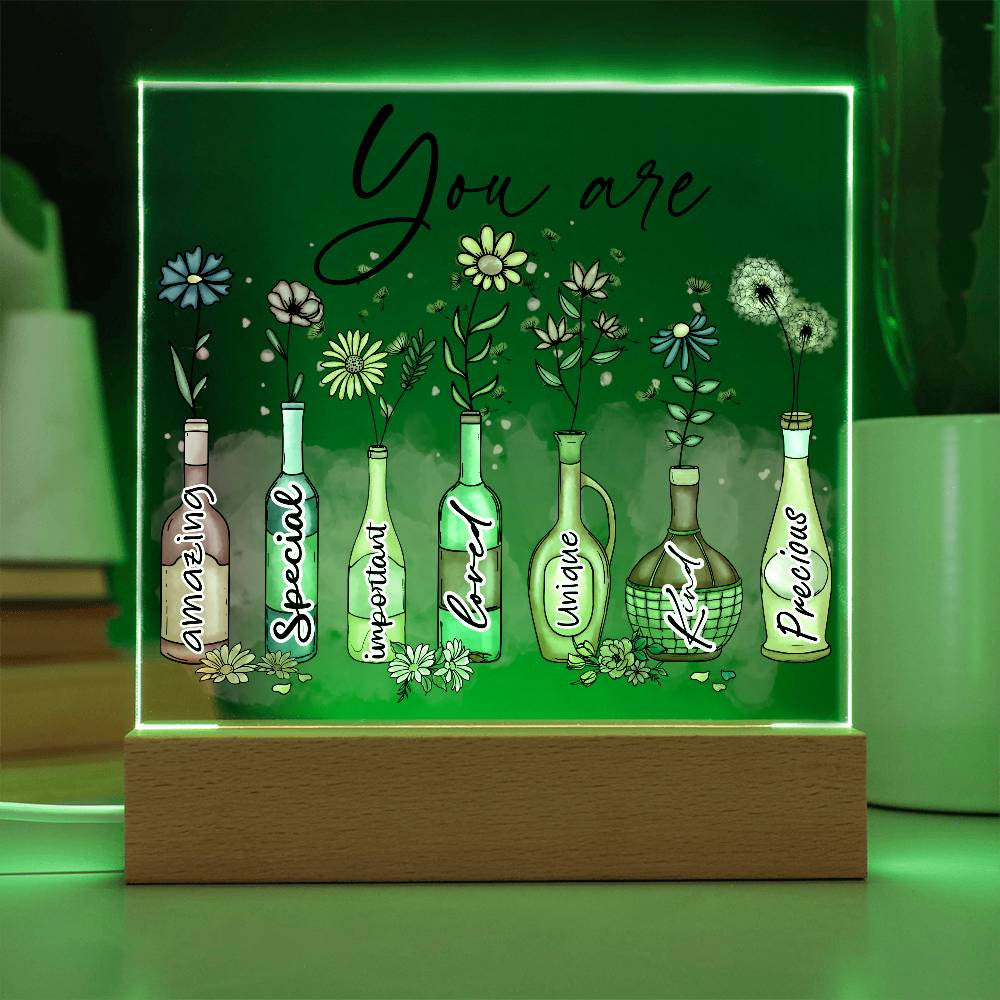 Floral You Are Acrylic Plaque