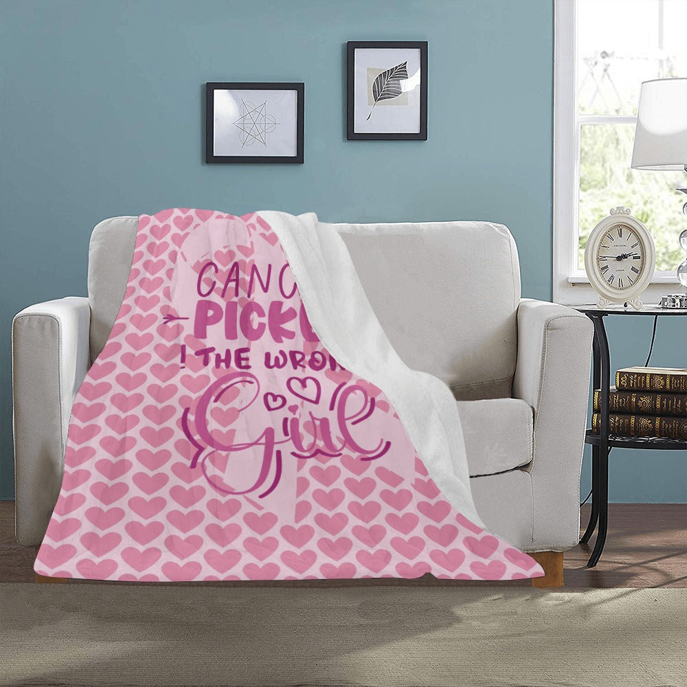 Cancer Picked the Wrong Girl Blanket