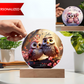 Owl Love Circle Acrylic Plaque