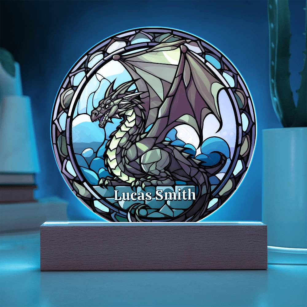 Personalized Dragon Plaque and Night Light