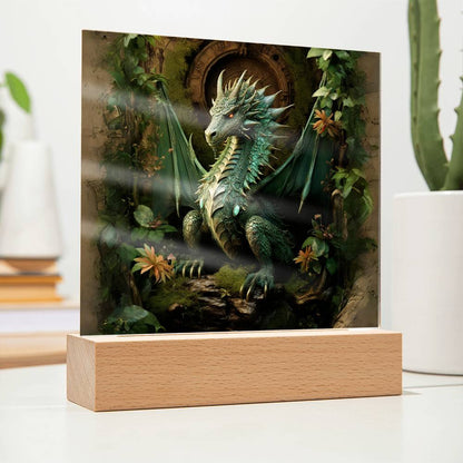 Fantasy Dragon Lover LED Light and Plaque