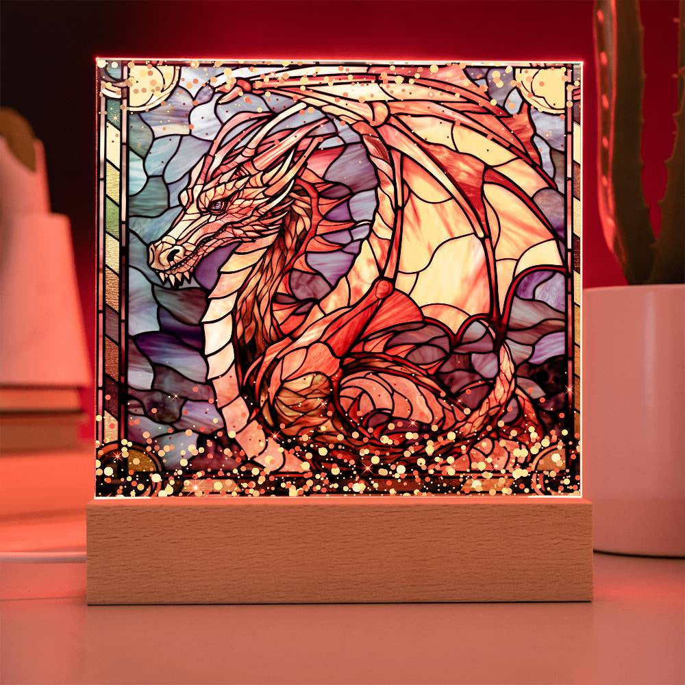 Suncatcher Dragon Plaque and LED Light