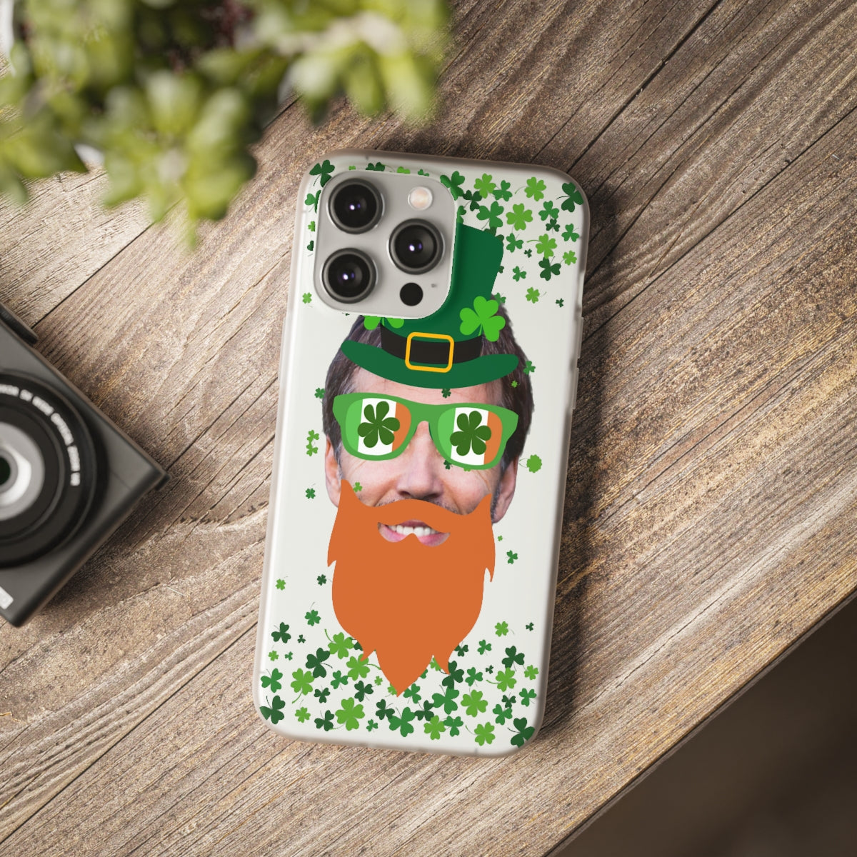 Personalized Leprechaun Clear Phone Case - Samsung s10 - s23 Ultra, iPhone 7 - 14 Pro Max