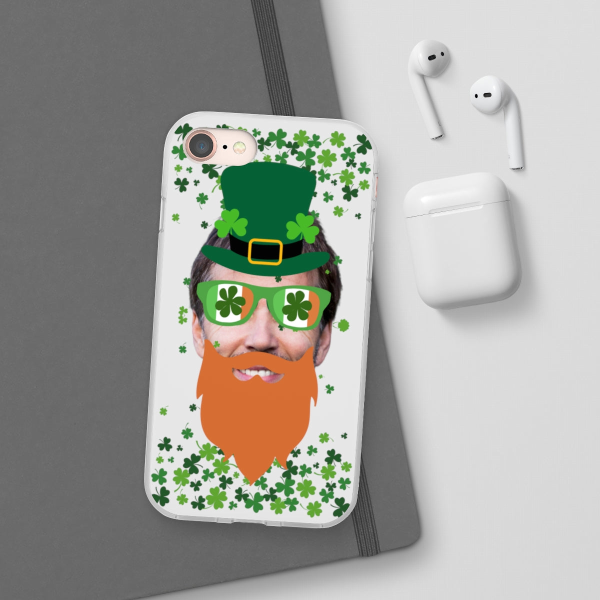 Personalized Leprechaun Clear Phone Case - Samsung s10 - s23 Ultra, iPhone 7 - 14 Pro Max