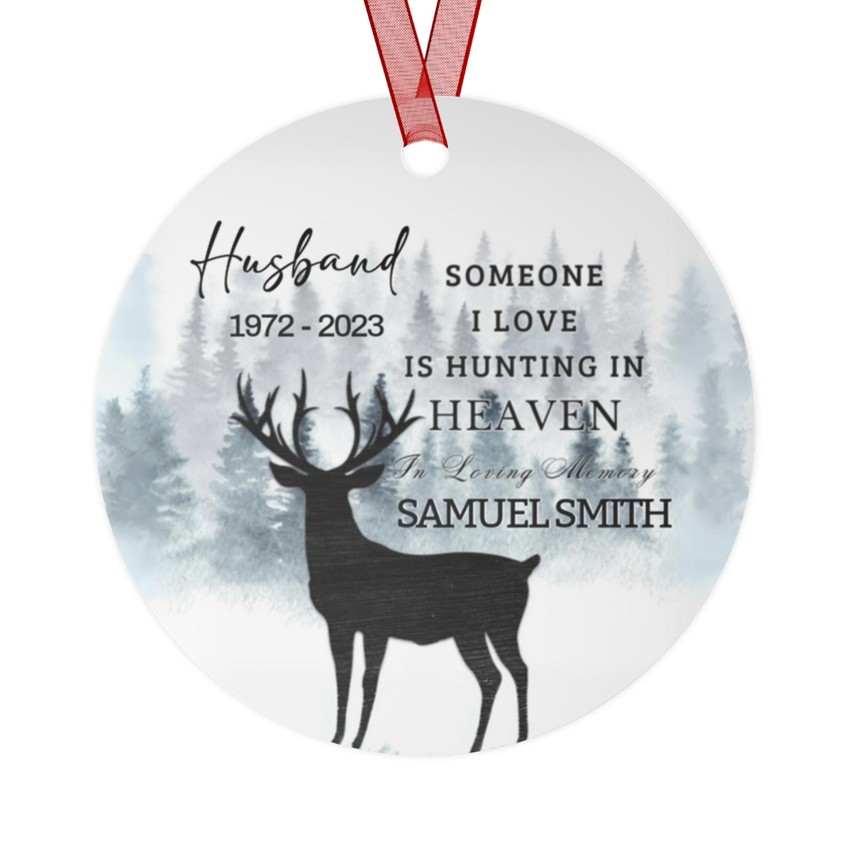 Hunting in Heaven Remembrance Ornament