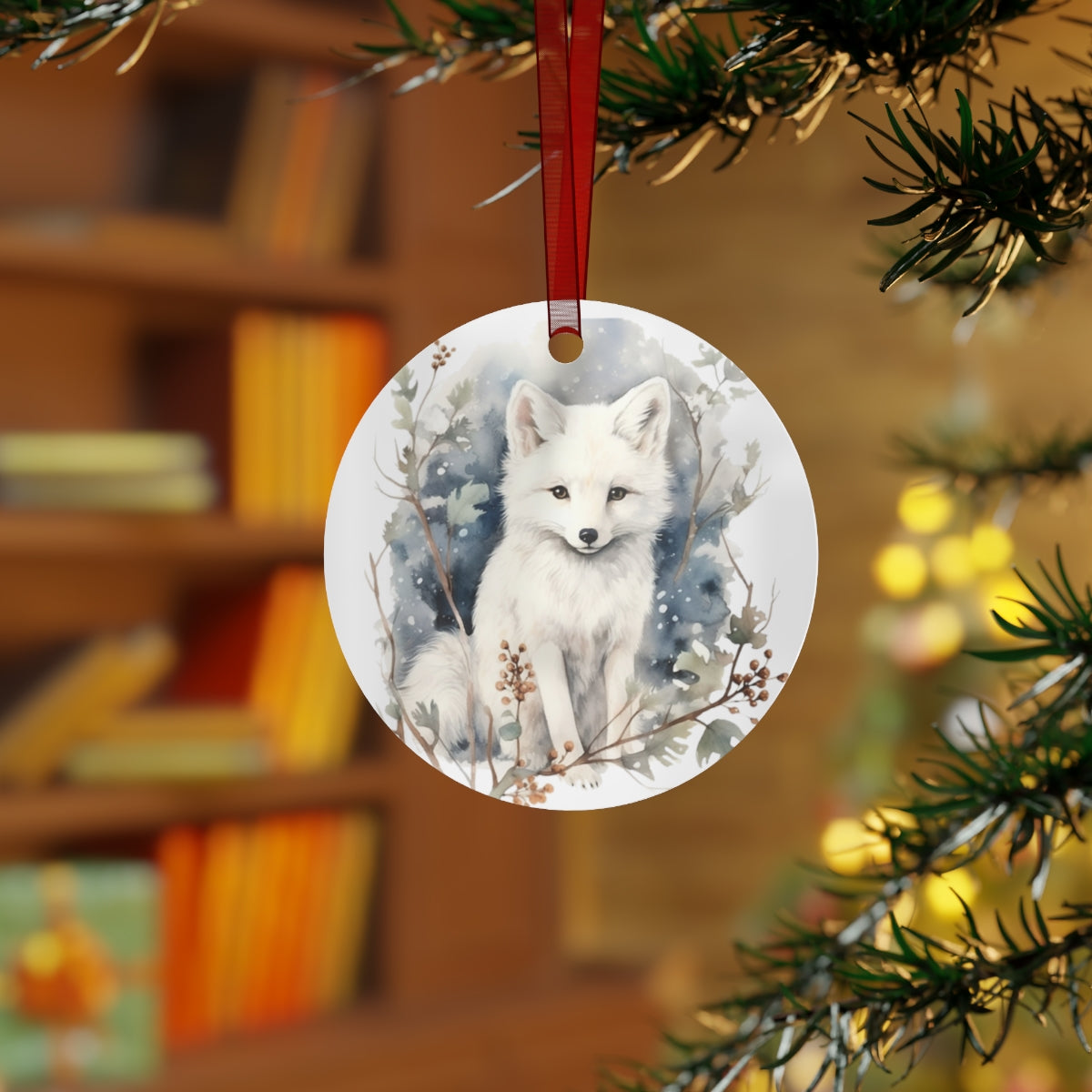 White Wolf Ornament