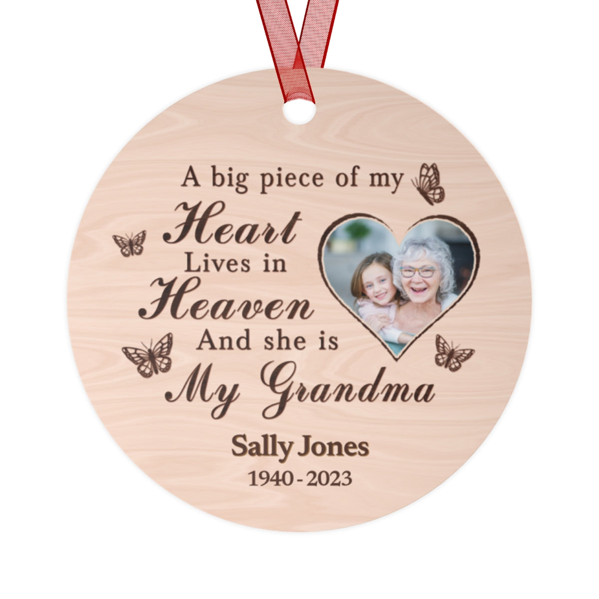 Personalized Grandma In Remembrance Ornament