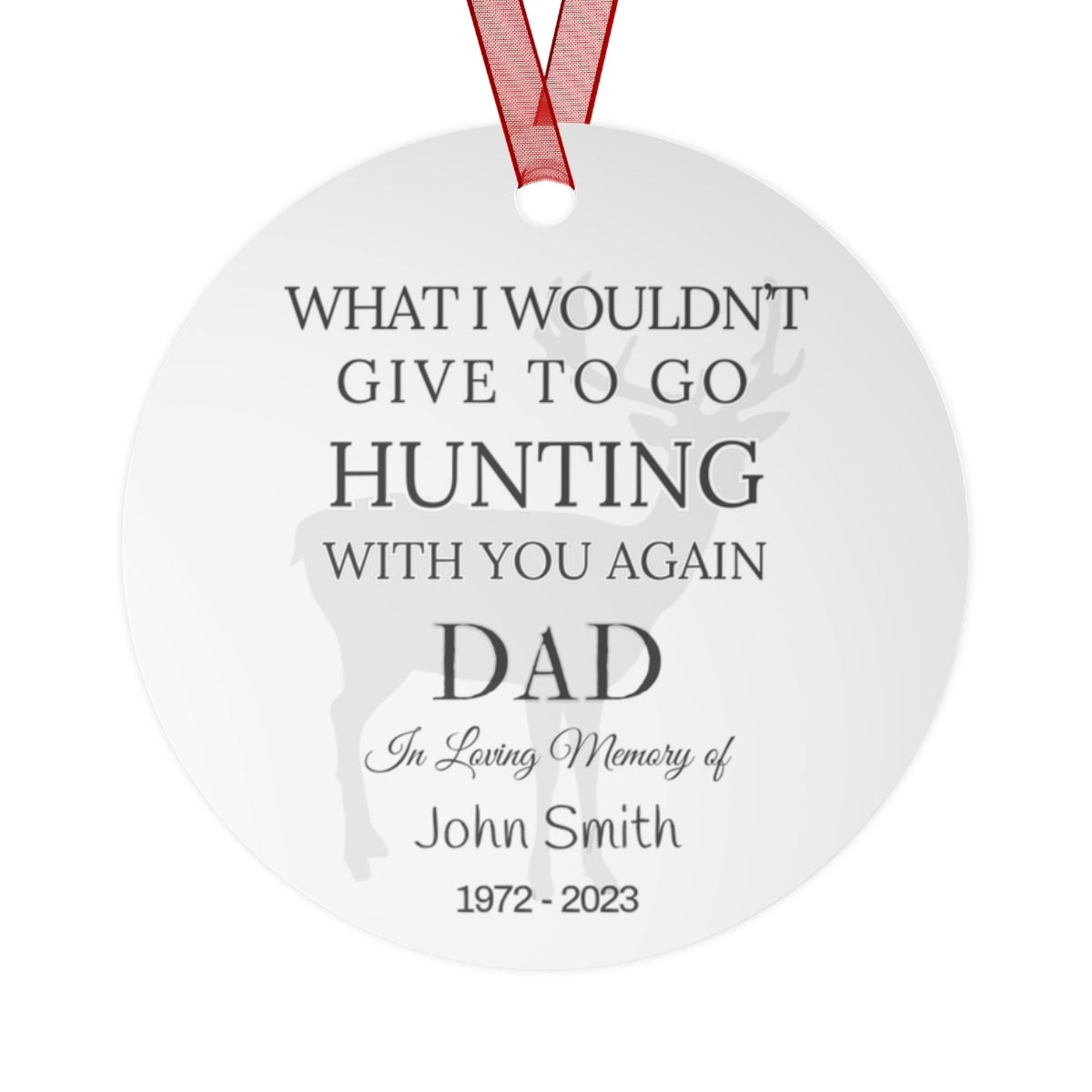 Hunting With You Again Remembrance Ornament