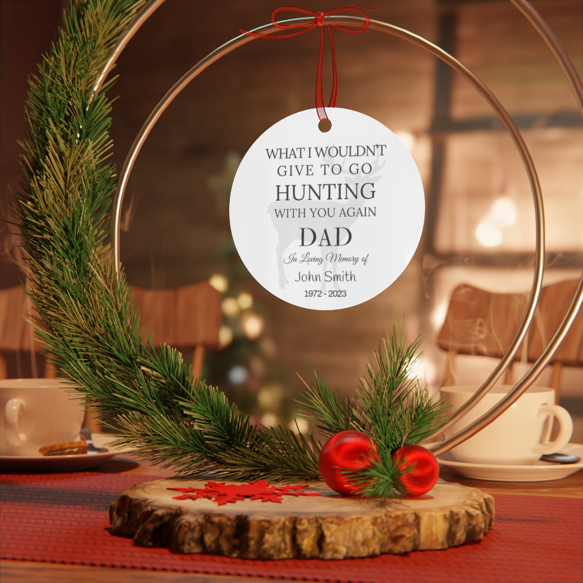Hunting With You Again Remembrance Ornament