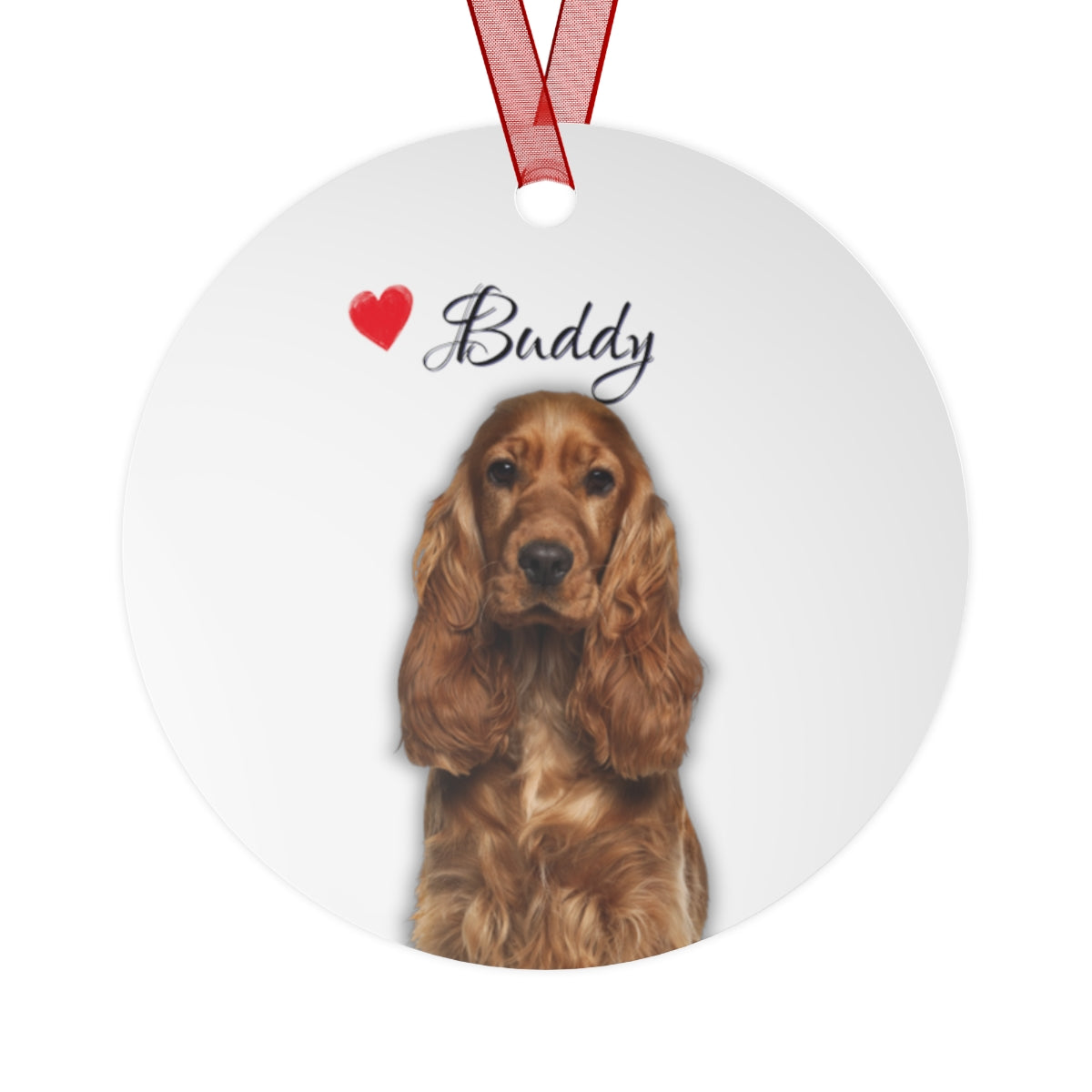 Personalized Pet Ornament with Pet's Photo + Name