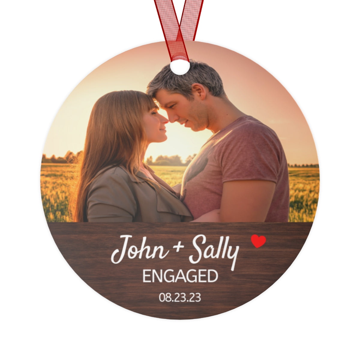 Engagement Picture Ornament