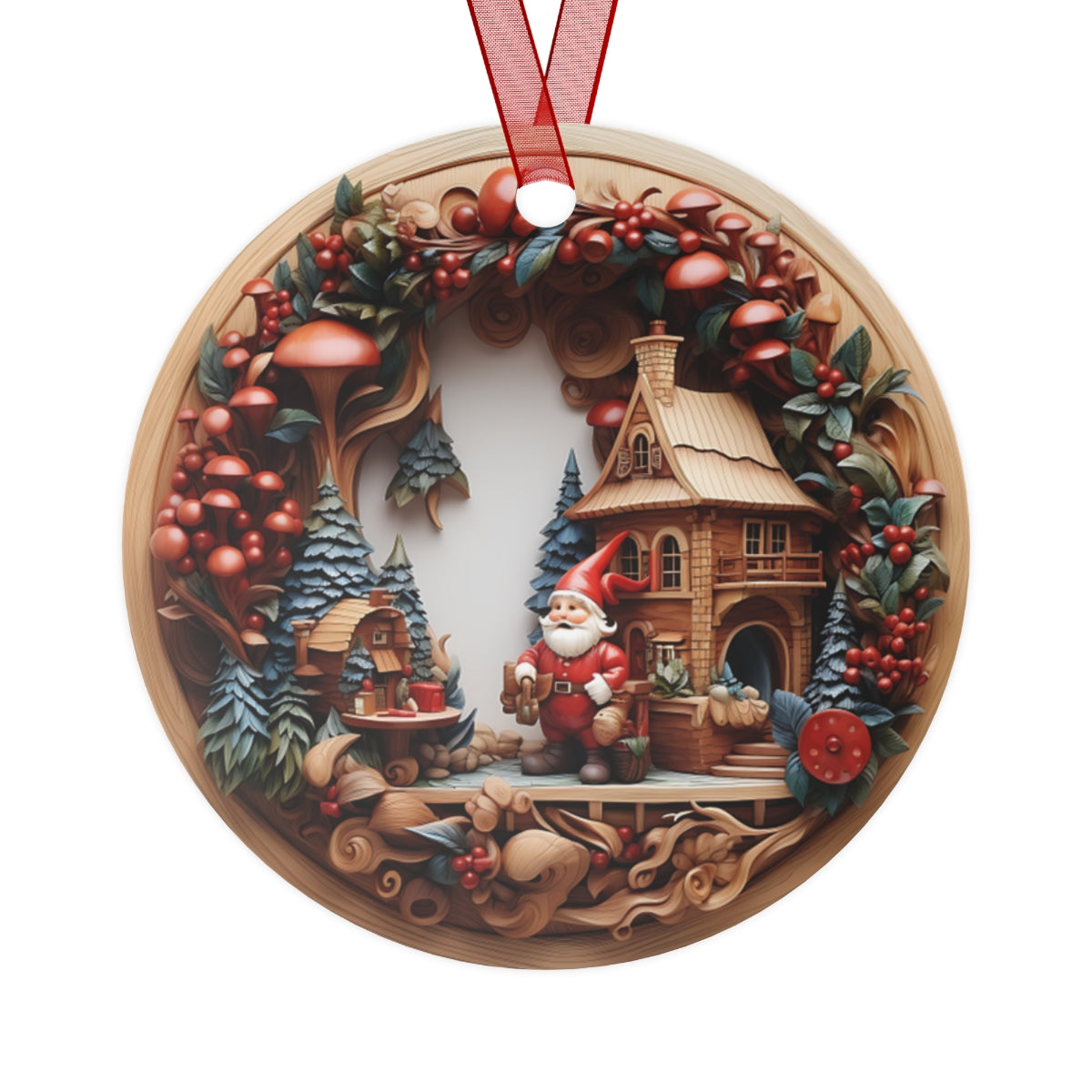 Christmas Gnome Plaque and Ornament