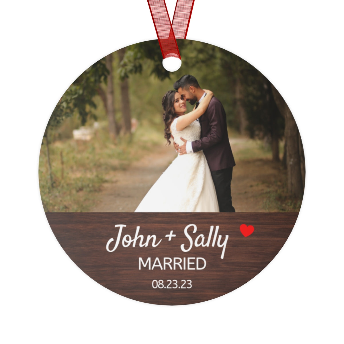 First Christmas Married Picture Ornament