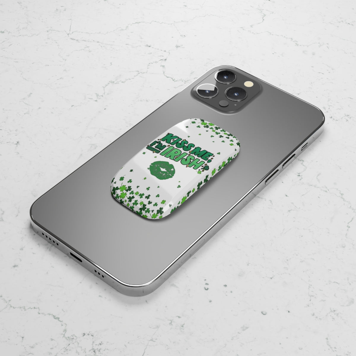 Kiss Me I'm Irish Phone Click-On Grip